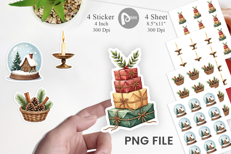 Hygge Holiday Hearth Sticker