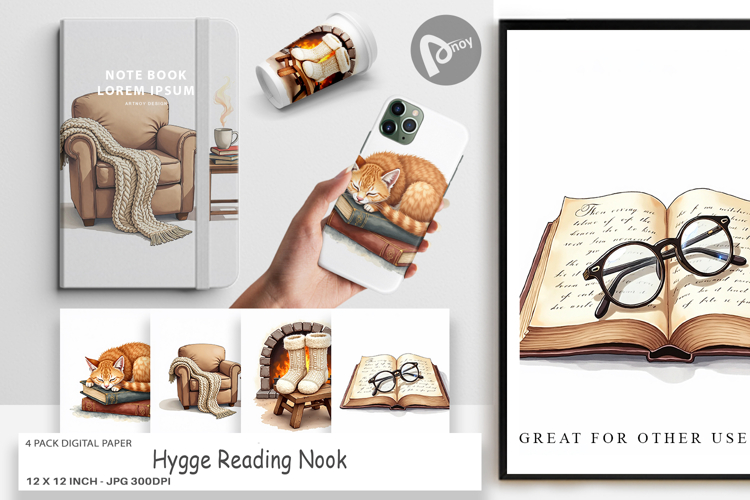 Hygge Reading Nook Digital Paper
