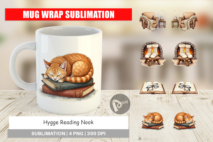Hygge Reading Nook Mug Wrap