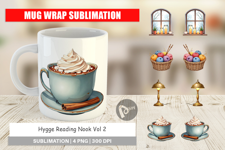 Hygge Reading Nook Mug Wrap
