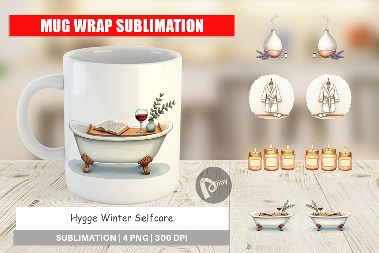 Hygge Winter Selfcare Mug Wrap