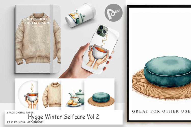 Hygge Winter Selfcare Digital Paper