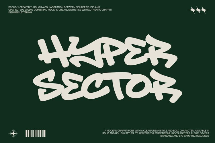 Hyper Sector Modern Graffiti Font | Urban Street example image 1