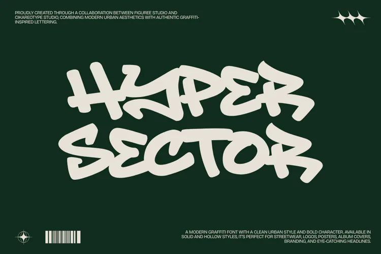 Hyper Sector Modern Graffiti Font | Urban Street