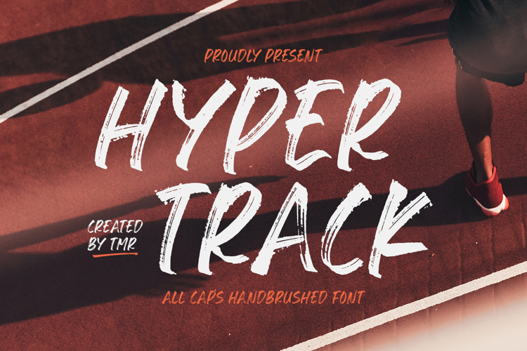 Hyper Track - All Caps Handbrushed Font