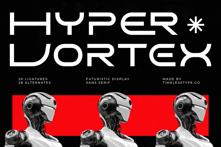 Hyper Vortex - Futuristic display Sans Serif Font