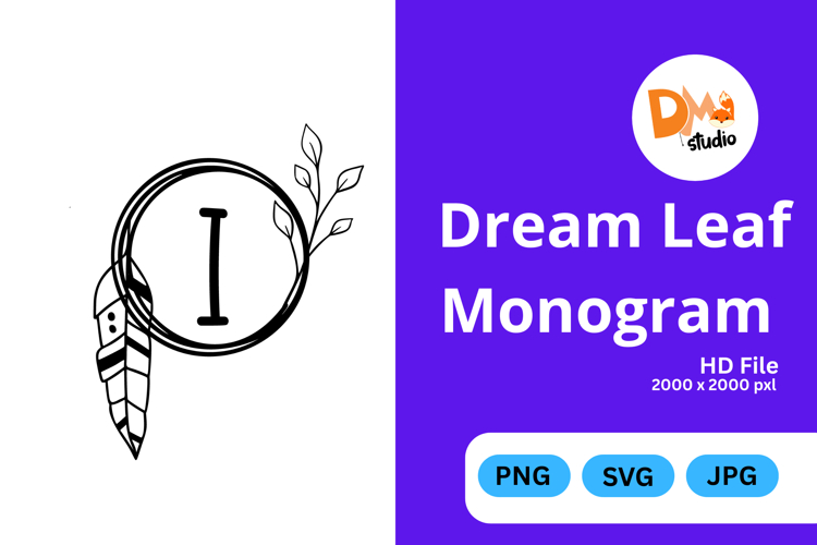 Dream Leaf Monogram example image 1