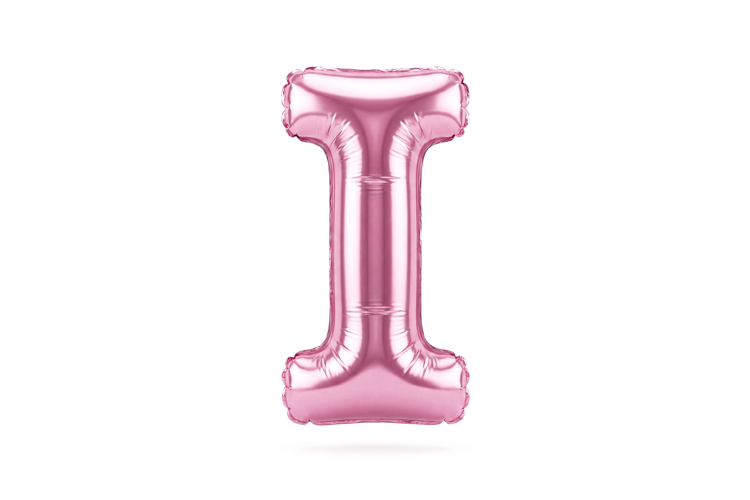Pink Metallic Letter I Foil Balloon Party Decoration