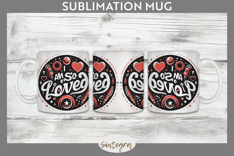 I Am So Loved v1 Mug Wrap Sublimation