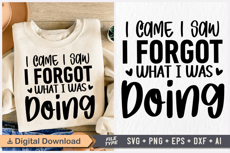 I Came I Saw I Forgot What I Was Doing SVG, Retirement SVG