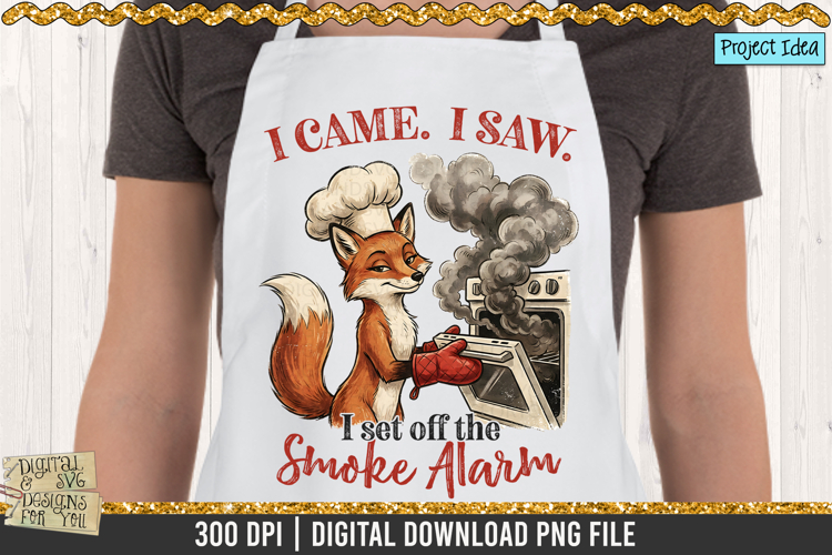I came I saw png, Funny Fox Cooking Kitchen PNG