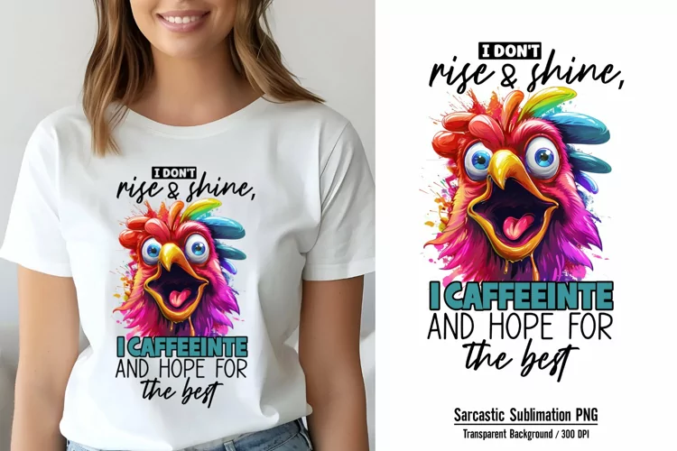 Sarcastic Sublimation, I don't rise & shine, i caffeeinte an