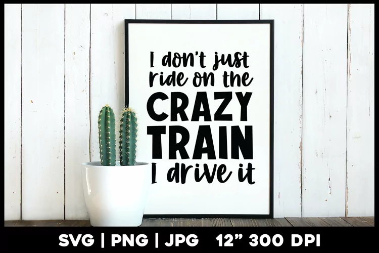 I don't ride crazy train I drive it | Funny svg