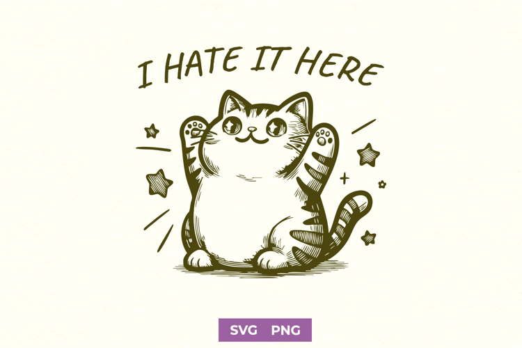 Funny Cat Svg Image 6
