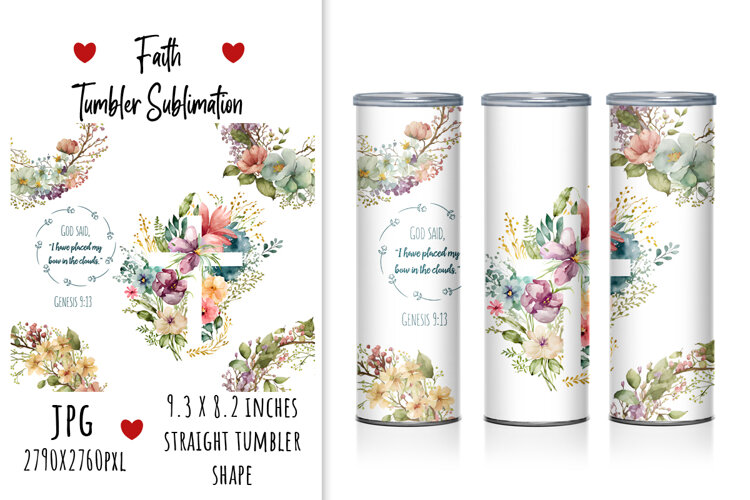 lettering, quotes, cute, printable, keep the faith, quotes, tumbler design, sublimation, tumbler, watercolor tumbler, design, god, illustration, artistic, jesus, floral, gift