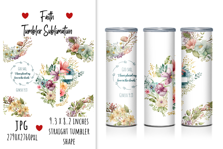 "I Have Placed my Bow in the Clouds" Tumbler Design