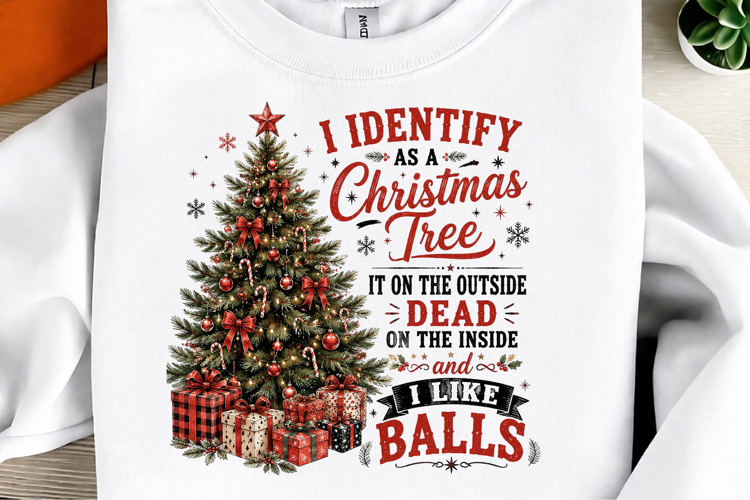 I Identify as a Christmas Tree PNG