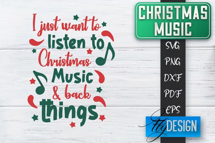 Christmas Music SVG | Christmas Quote Design | Cricut SVG