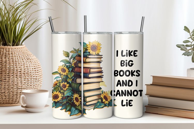 I Like Big Books 20oz Tumbler Sublimation PNG