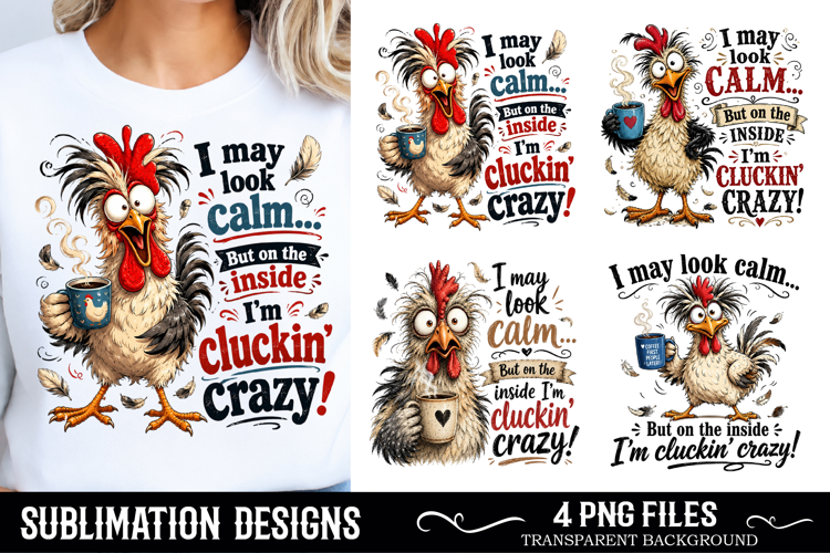 I'm Cluckin Crazy! Funny Chicken Clipart