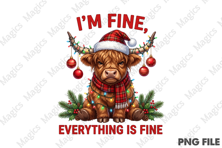 I'm Fine Everything is Fine Christmas PNG