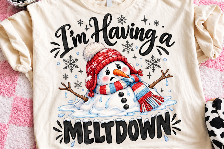 I'm Having a Meltdown Snowman PNG