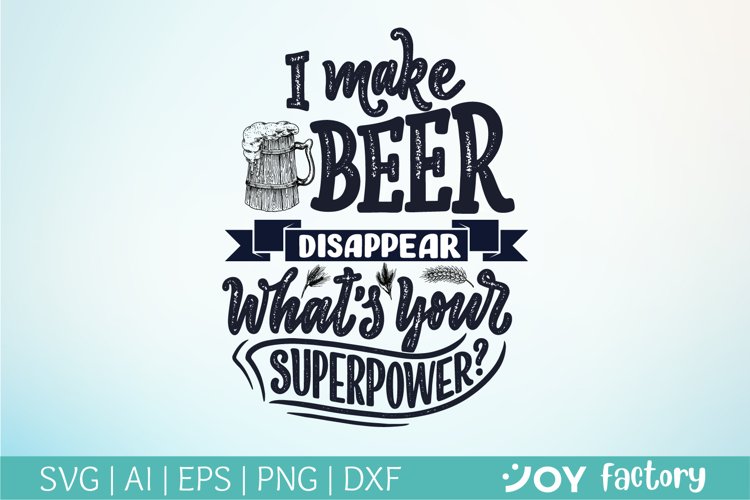 Primitives By Kathy Cartello In Legno – 'I Make Beer Disappear' – 10x10 Cm, Decorazione Da Parete O Mensola
