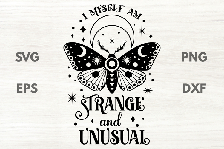 I Myself am Strange and Unusual Butterfly SVG