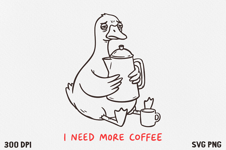 Funny Goose Quote SVG and PNG Design example image 1