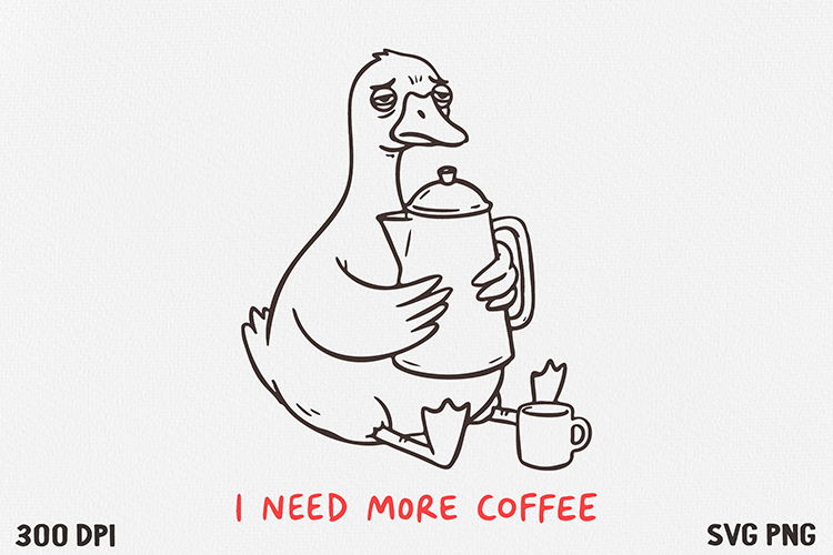 Funny Goose Quote SVG and PNG Design