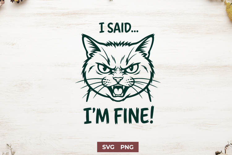 Angry Cat Svg Image 2