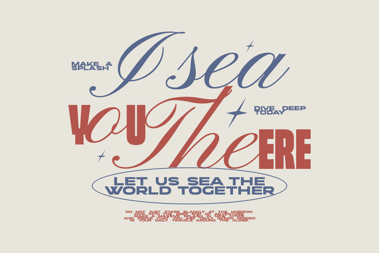 I Sea You There Funny Retro Typography Quote T shirt