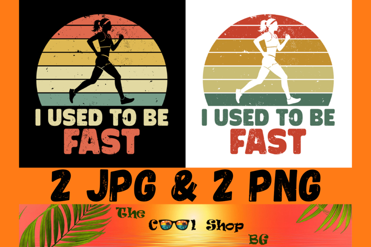 I Used To Be Fast Png, Vintage Running Png, Retro Runner