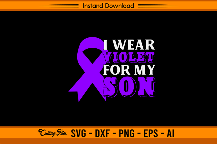 I Wear Violet for My Son Hodgkin’s Lymphoma Awareness SVG