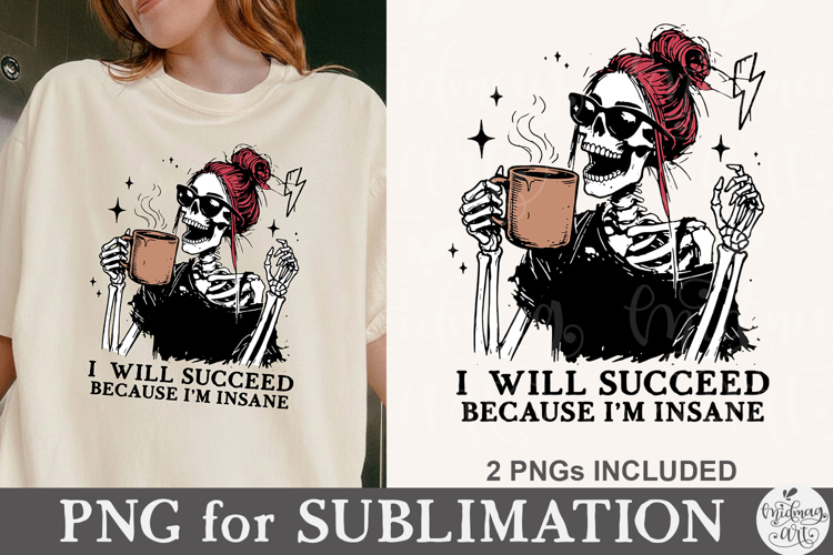 I Will Succeed Because I Am Insane PNG