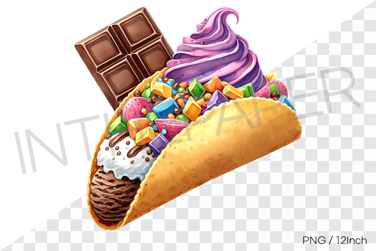 Purple tarot chocolate bar jelly ice cream taco PNG dessert