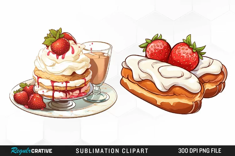 Ice Cream Watercolor Clipart
