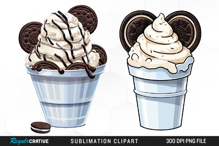 Ice Cream Watercolor Clipart example image 1