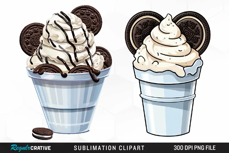 Ice Cream Watercolor Clipart