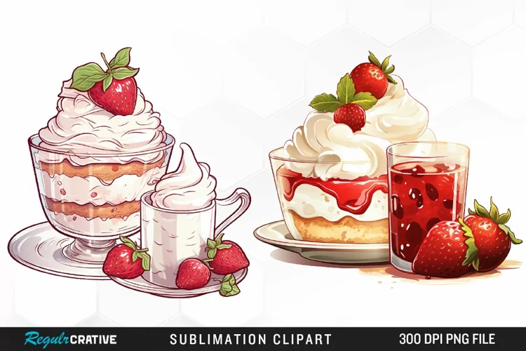 Ice Cream Watercolor Clipart