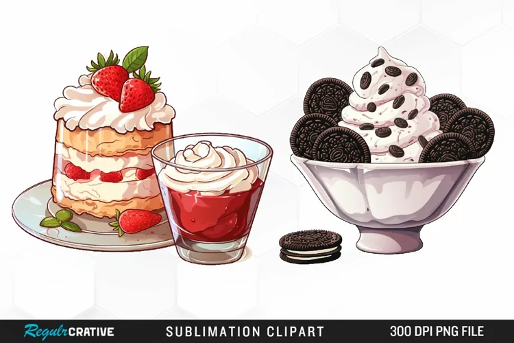Ice Cream Watercolor Clipart