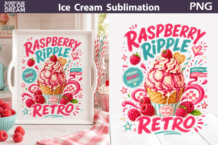 Raspberry Ripple Ice Cream | Kitchen Sublimation