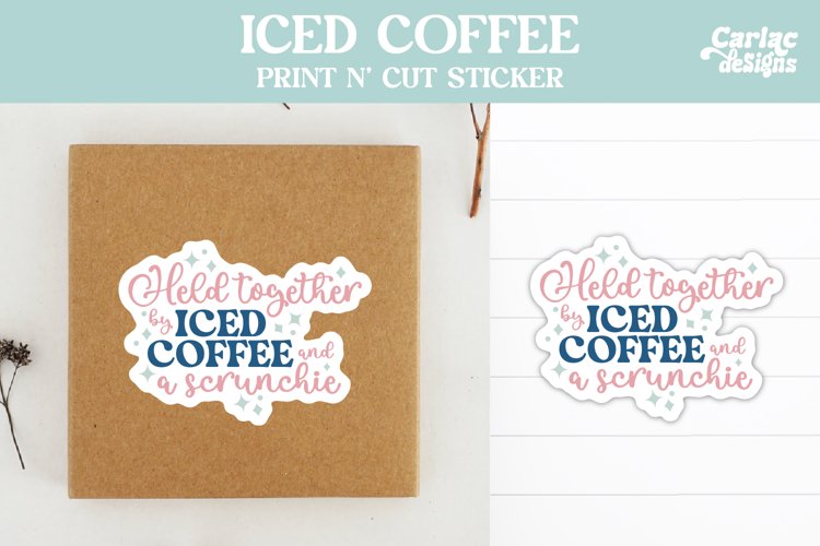 Iced Coffee and a Scrunchie Sticker