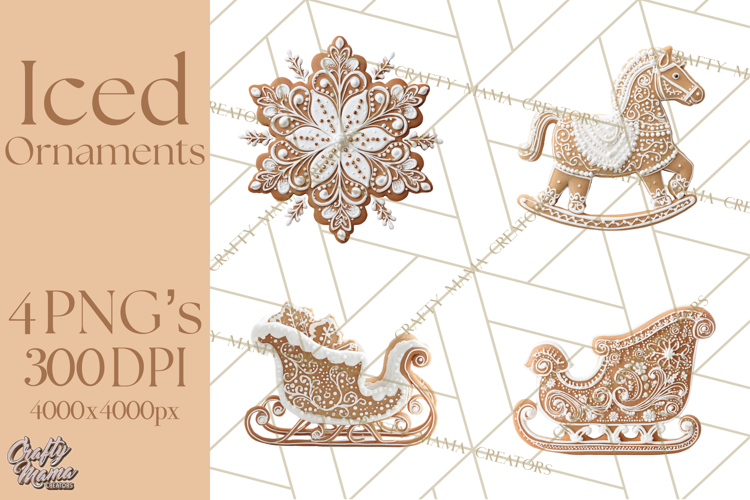 Gingerbread Clip Art PNG, Christmas Ornament Icons Clipart