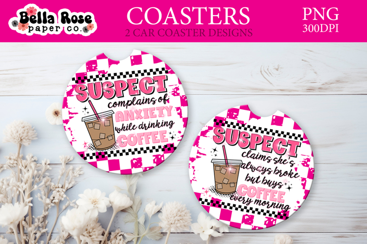 Iced Coffee | Car Coaster Keychain Sublimation