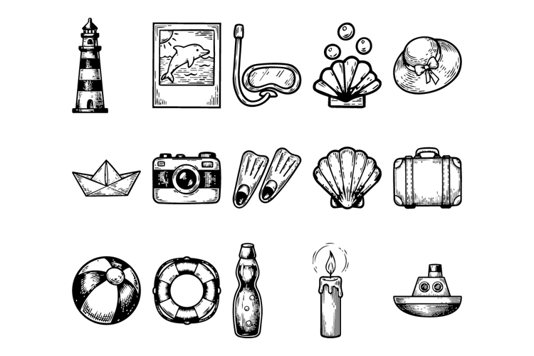 15 Icon Pack Bundle Summer Travel