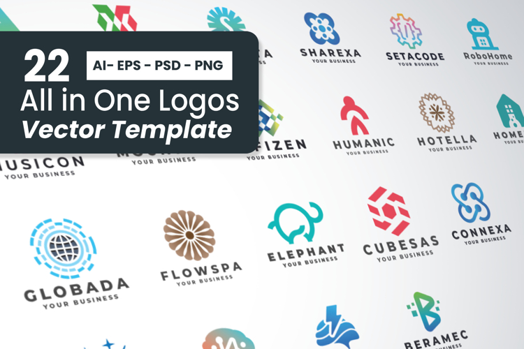 22 All in One Logos Vector Template
