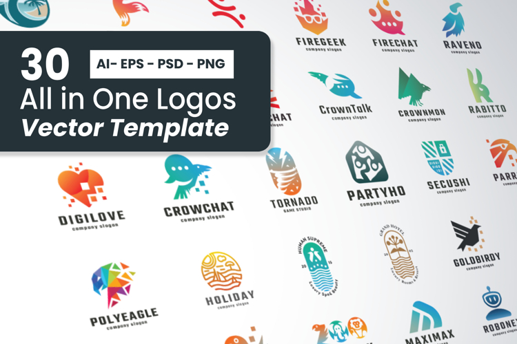 30 All in One Logos Vector Template