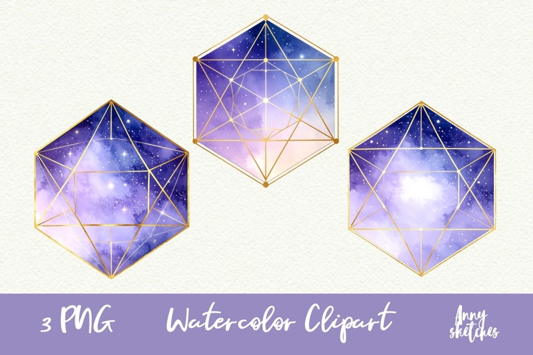 3 Icosahedron Sacred Geometry Clipart Celestial PNG