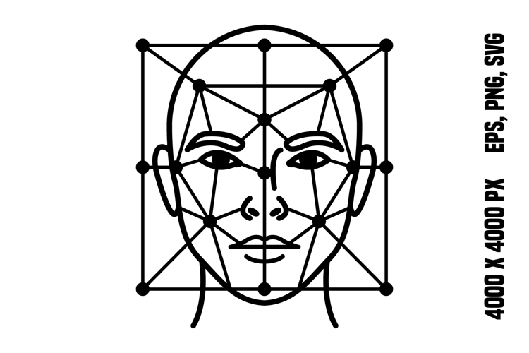 Line Face ID Recognition Icon